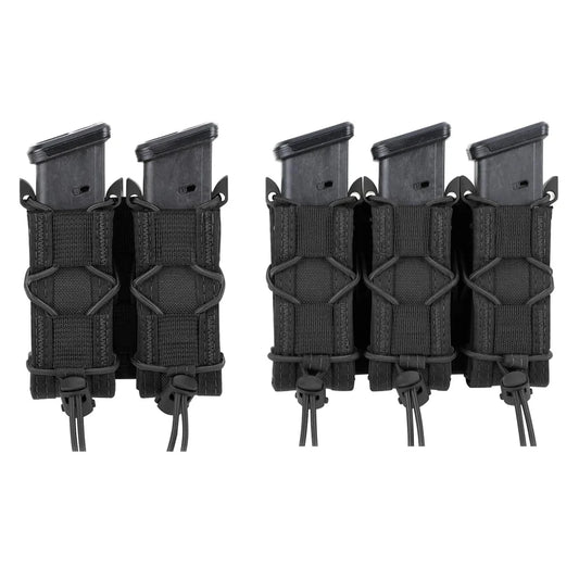 Molle Pistol Mag Pouch Double/Triple Stack for 9mm/.40 Calibers 45 acp Glock S&W M&P, Sig 226/229, and Springfield 1911