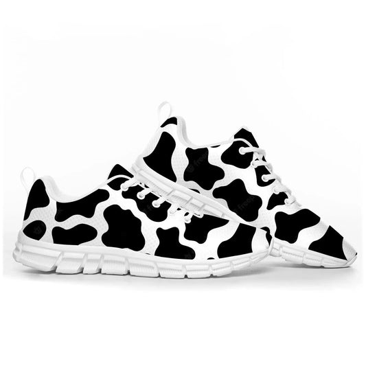 Kid's Cow Print Sneakers