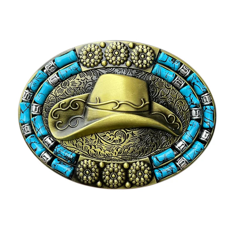 Cowboy Hat and Belt Buckle