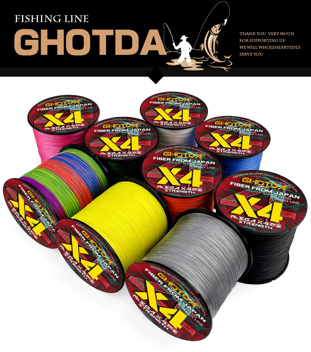 PE Braided Fishing Line -  10 lb to 80 lb