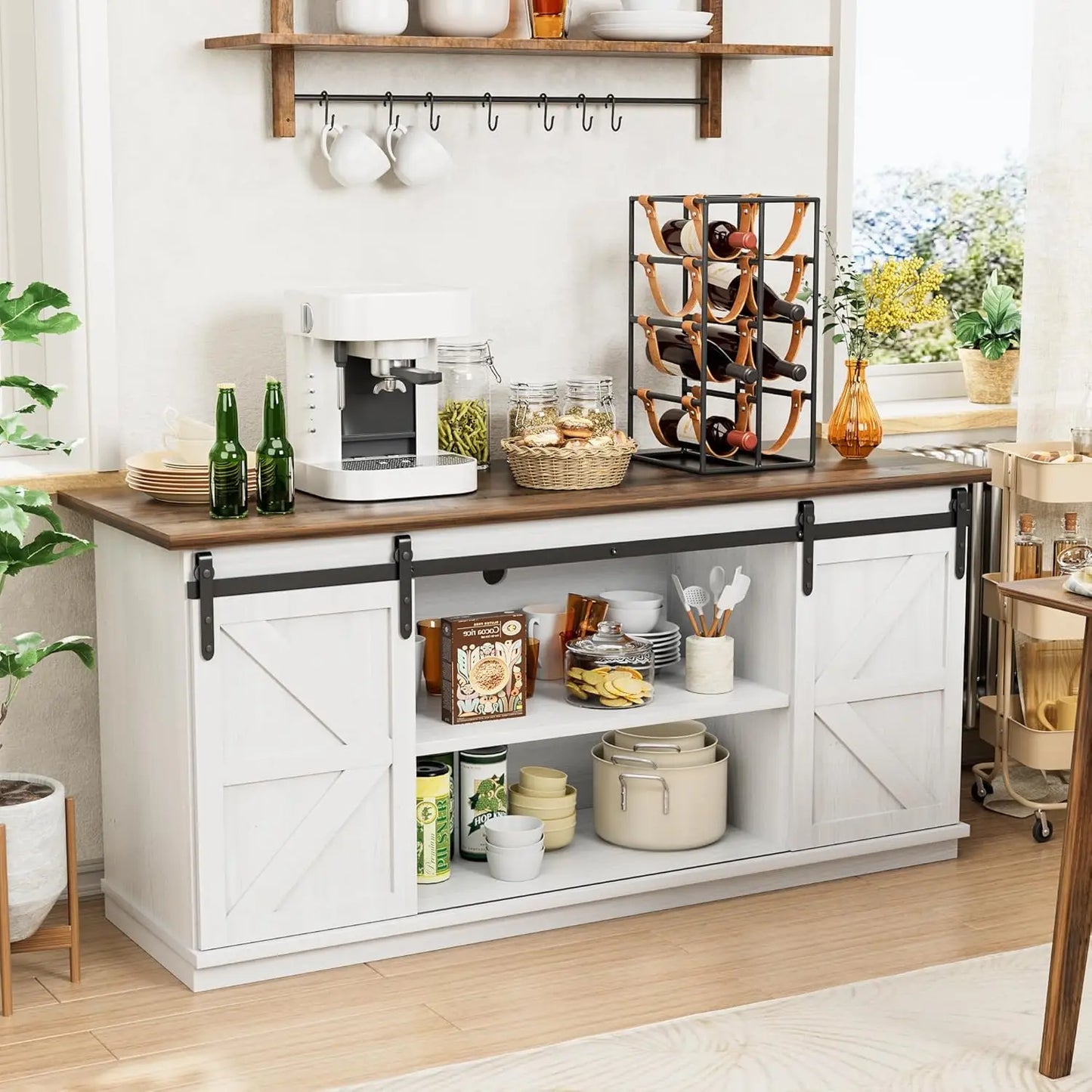 Farmhouse Sideboard/Buffet Cabinet