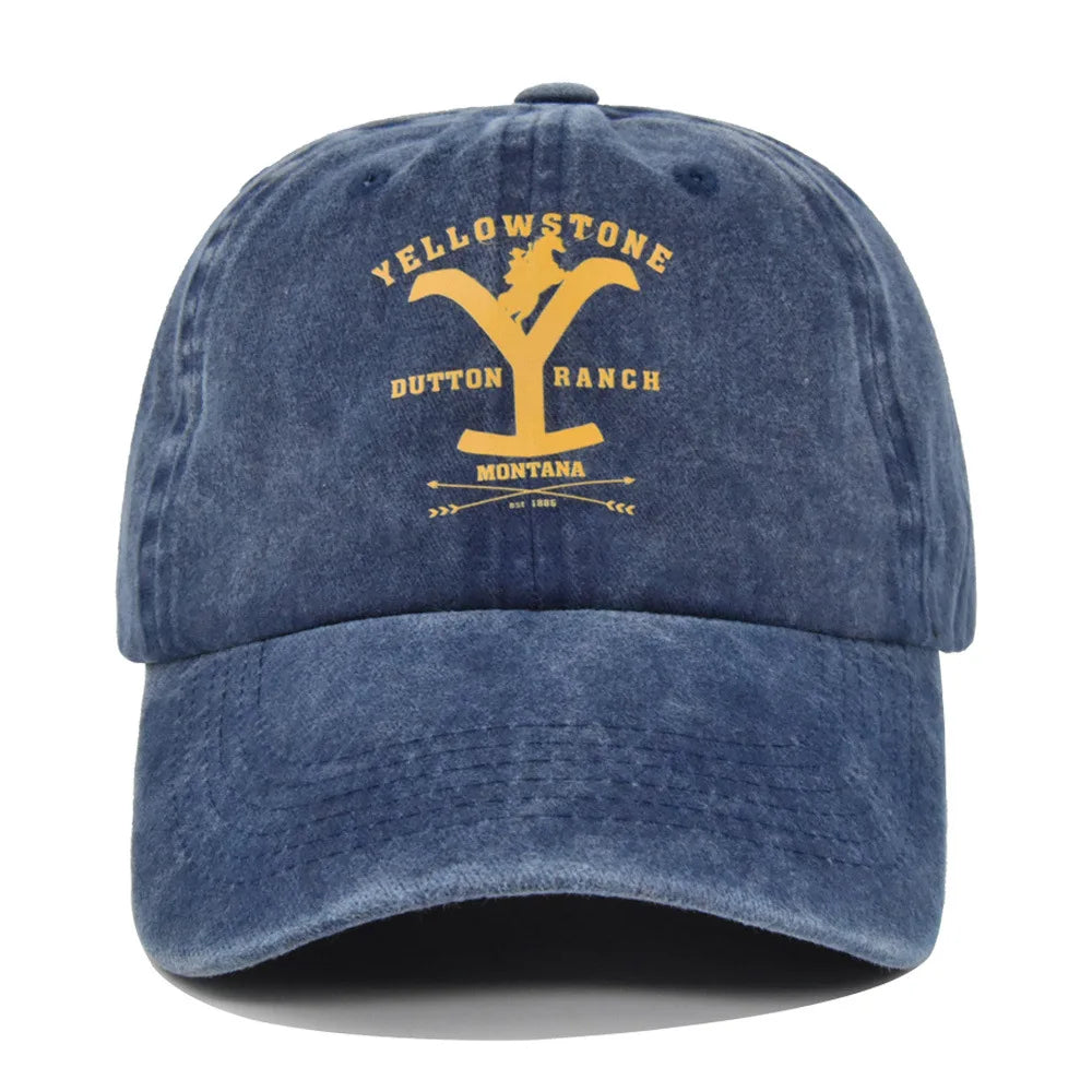 Faded-Look Yellowstone Curved Brim Baseball Cap