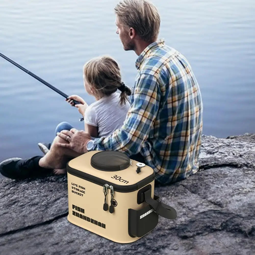 Foldable Live Fish Bucket/Bait Bucket