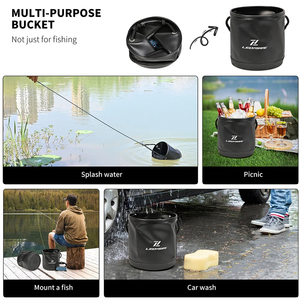 Round Fold Live Fish Bucket