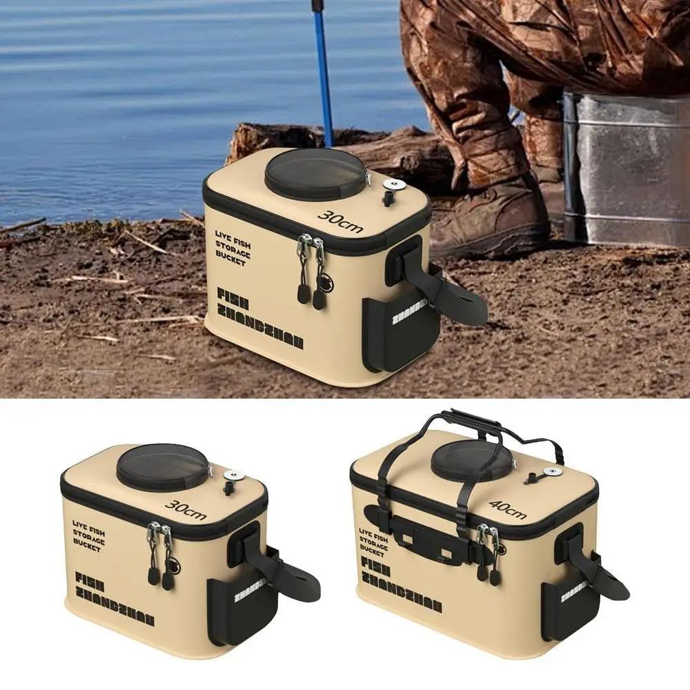 Foldable Live Fish Bucket/Bait Bucket