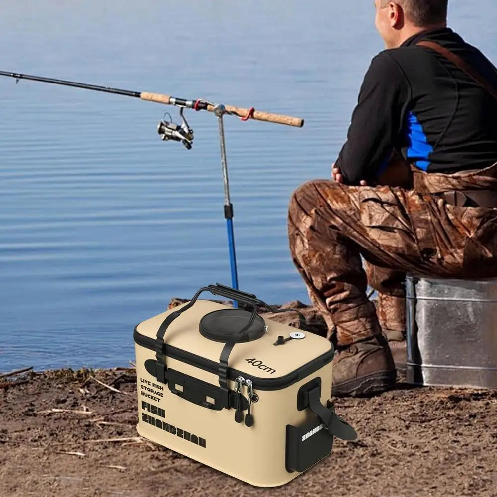 Foldable Live Fish Bucket/Bait Bucket