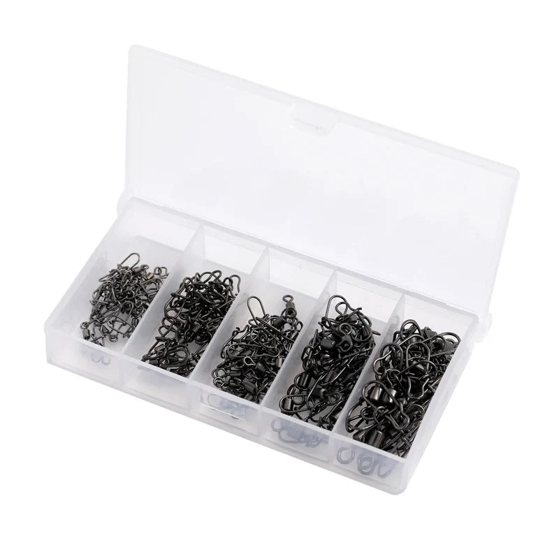 50 pc/box Stainless Steel Fishing Swivels 4# 6# 8#10#12#