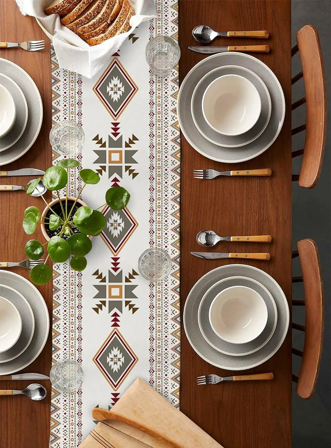 Southwestern Linen Table Runner