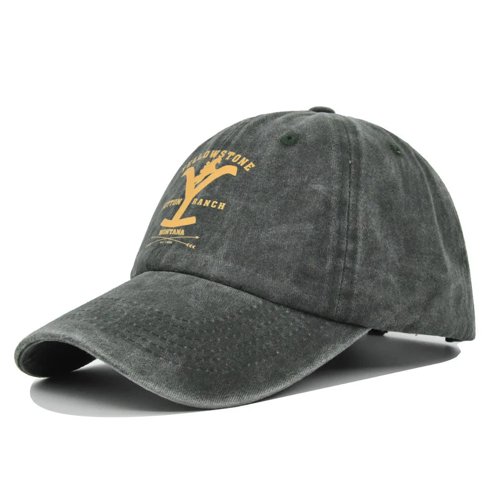 Faded-Look Yellowstone Curved Brim Baseball Cap