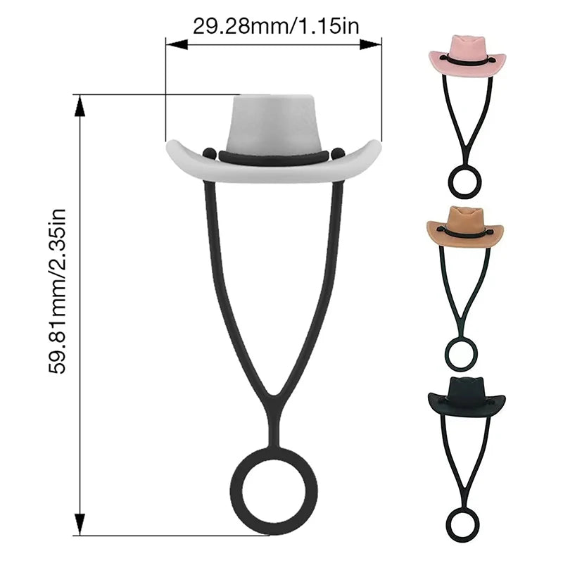 Silicone Cowboy Hat Straw Caps