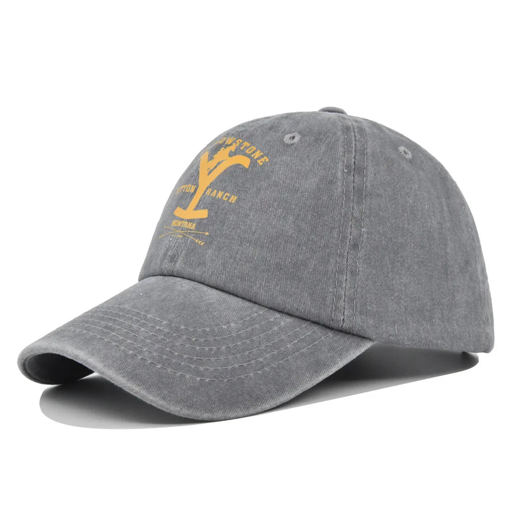 Faded-Look Yellowstone Curved Brim Baseball Cap