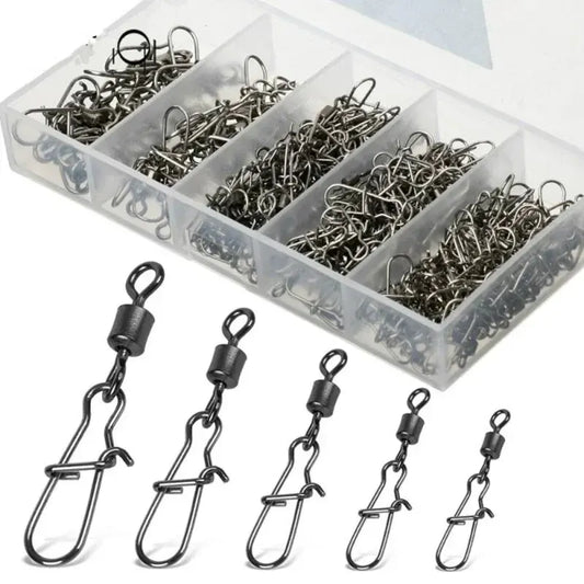 50 pc/box Stainless Steel Fishing Swivels 4# 6# 8#10#12#