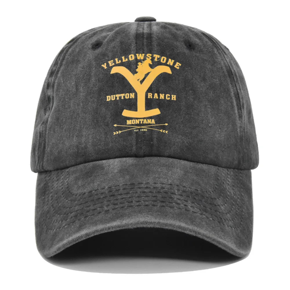 Faded-Look Yellowstone Curved Brim Baseball Cap