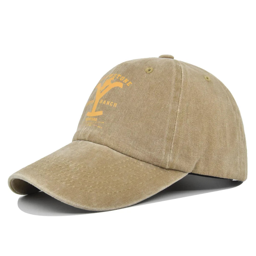 Faded-Look Yellowstone Curved Brim Baseball Cap