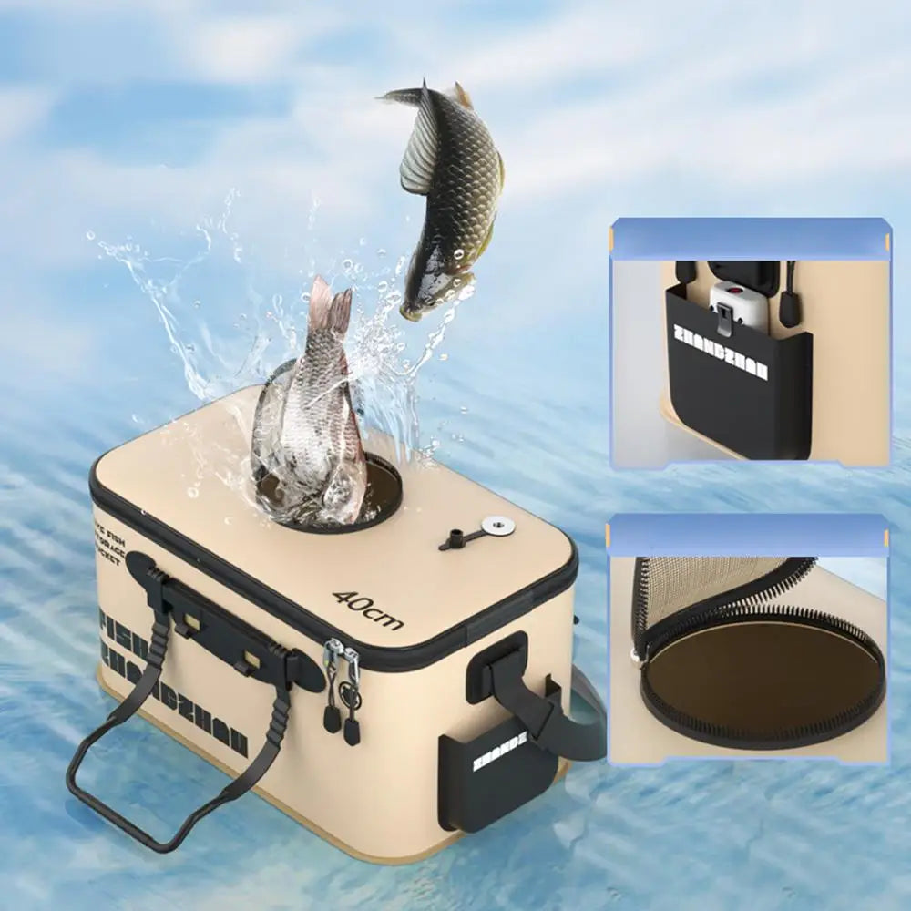 Foldable Live Fish Bucket/Bait Bucket