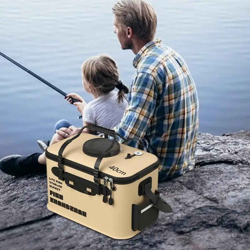 Foldable Live Fish Bucket/Bait Bucket