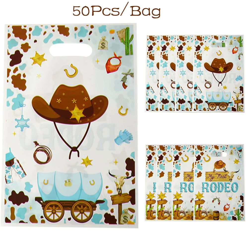 50 Pcs Cowboy Theme Gift Bags