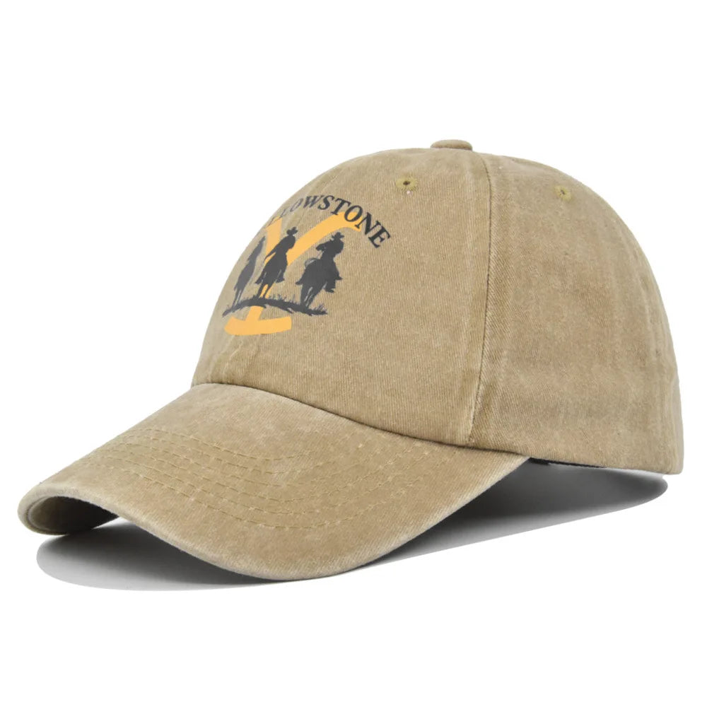 Faded-Look Yellowstone Curved Brim Baseball Cap