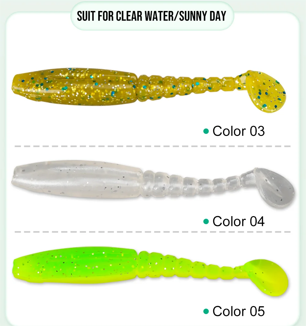 Long Thread T-Tail Soft Plastic Worm Fishing Lure