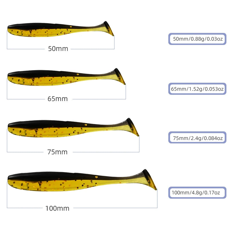 MEREDITH Easy Shiner Fishing Lures - 50 mm/65 mm/75 mm/100 mm