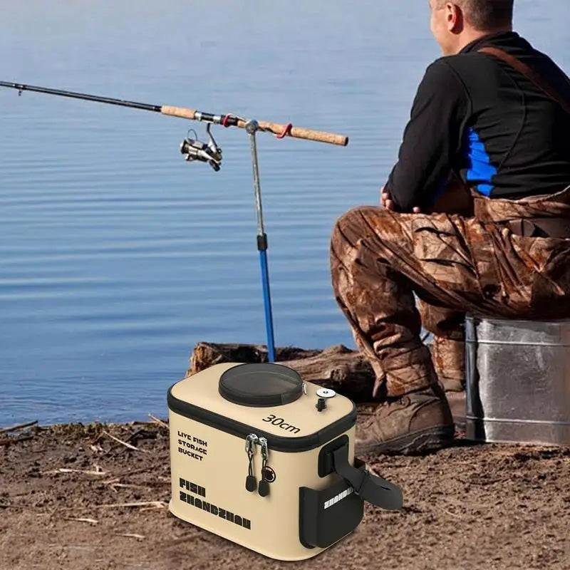 Foldable Live Fish Bucket/Bait Bucket