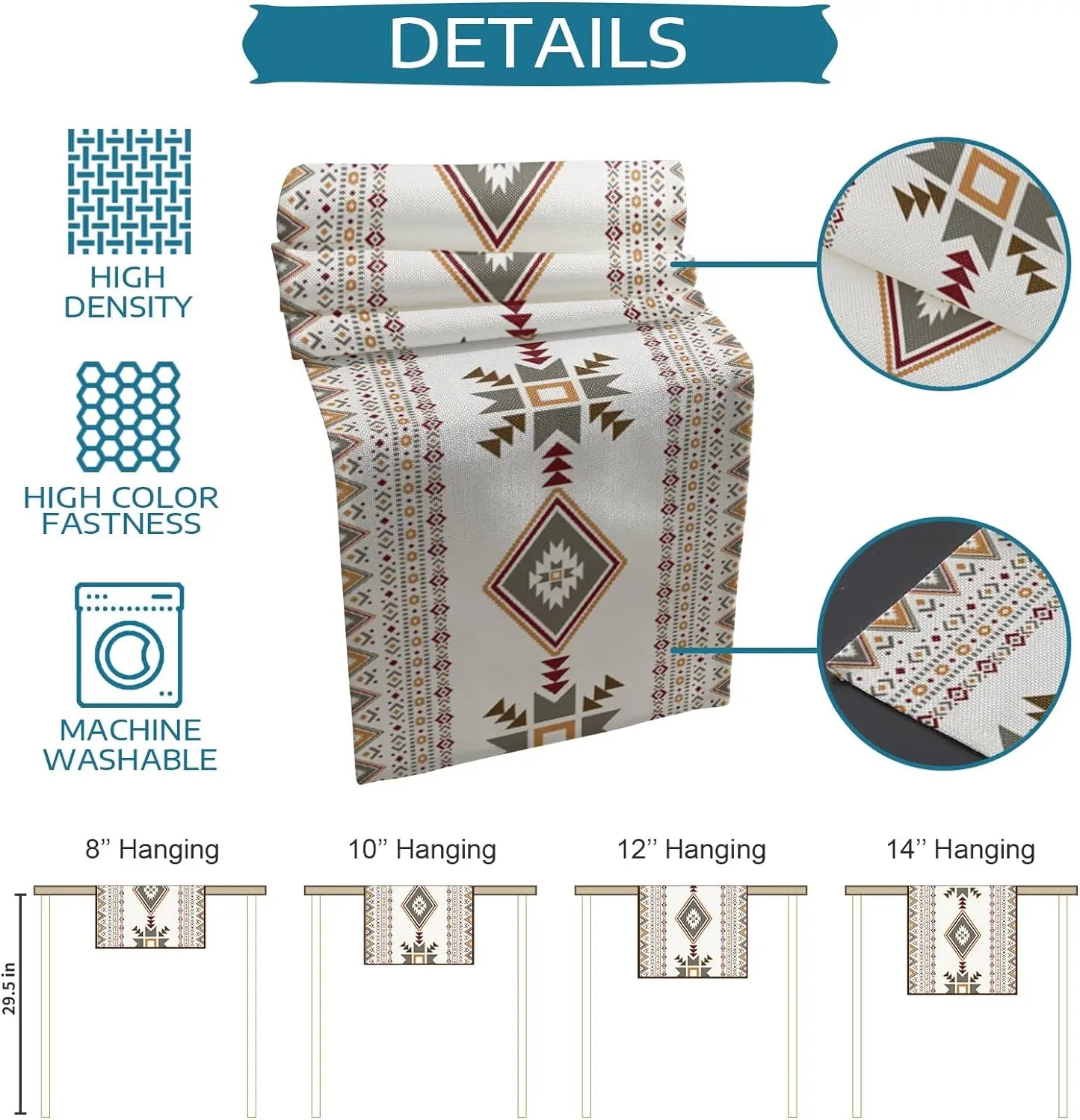 Southwestern Linen Table Runner