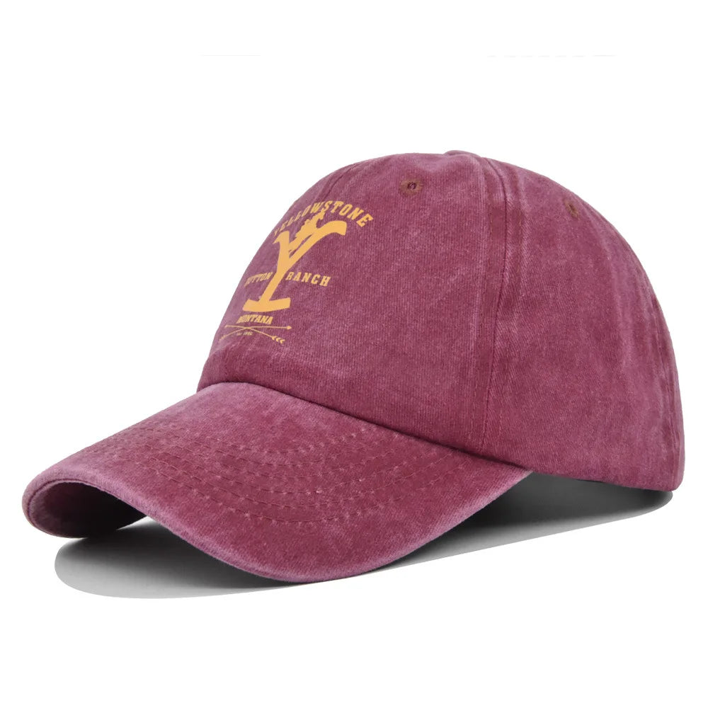 Faded-Look Yellowstone Curved Brim Baseball Cap