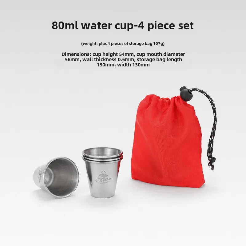 4 pcs Stainless Steel Camp Cups