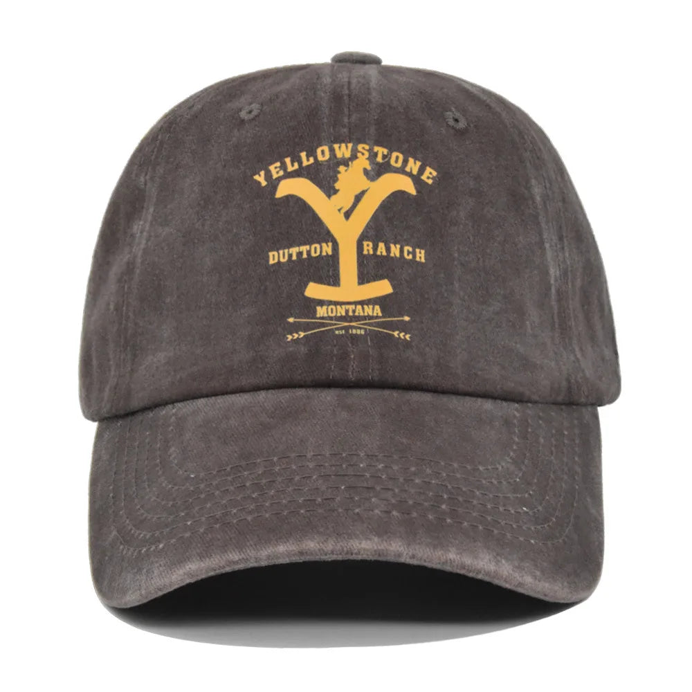 Faded-Look Yellowstone Curved Brim Baseball Cap