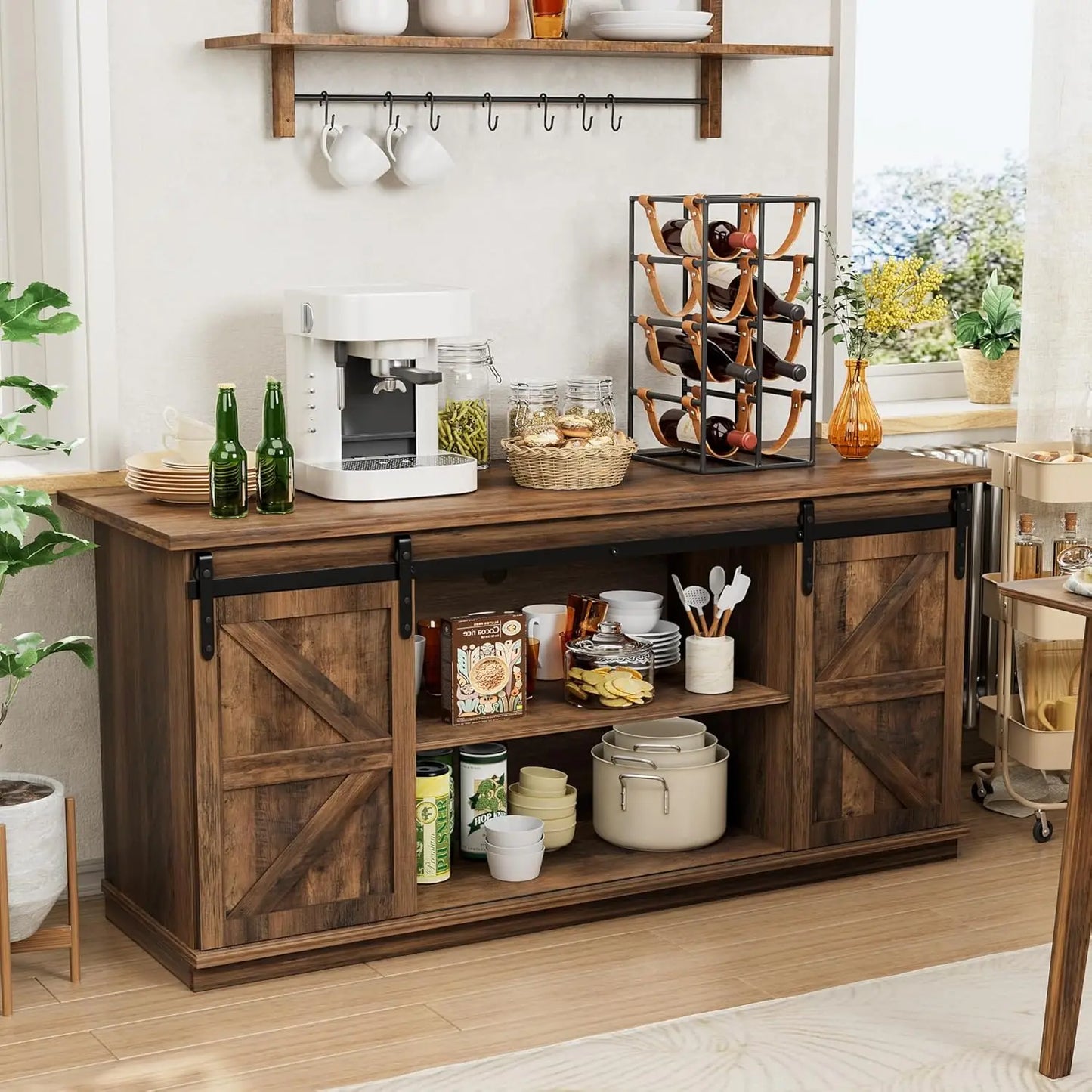 Farmhouse Sideboard/Buffet Cabinet