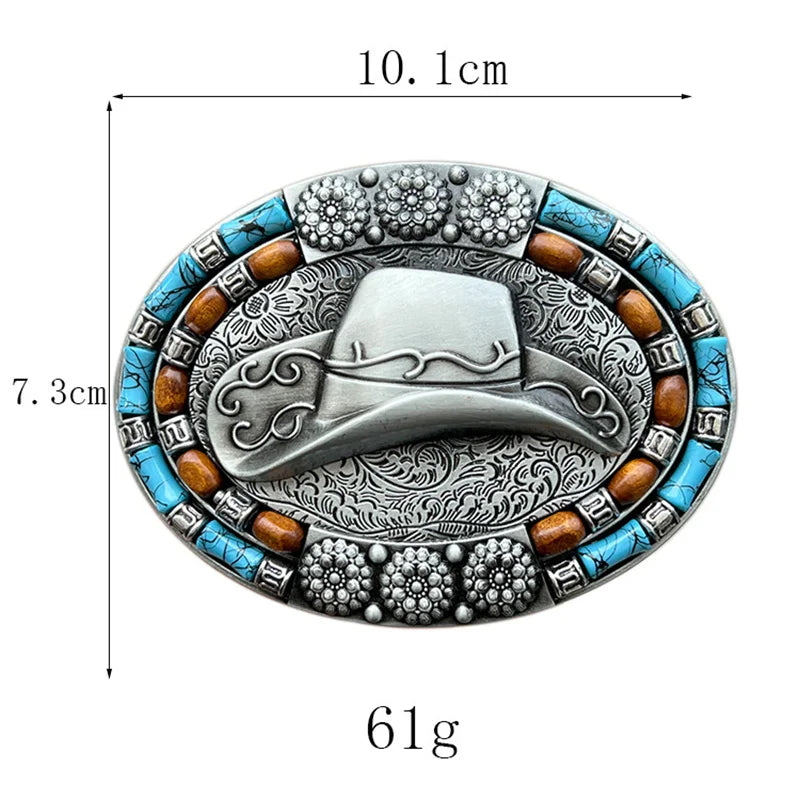 Cowboy Hat and Belt Buckle