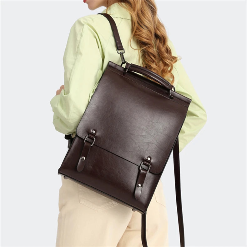 Genuine Leather Backpack/Shoulder Bag