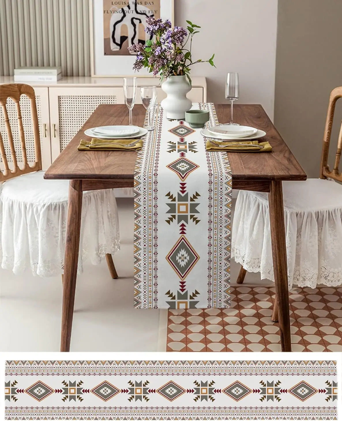 Southwestern Linen Table Runner