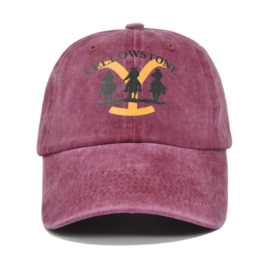 Faded-Look Yellowstone Curved Brim Baseball Cap